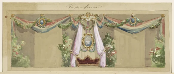 Förslag till festdekoration med anledning av J.C. van Pappelendams och hans hustrus silverbröllop