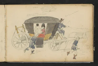 Två kvinnor i en vagn