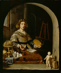 Konstnären i sin ateljé, ca 1665-70