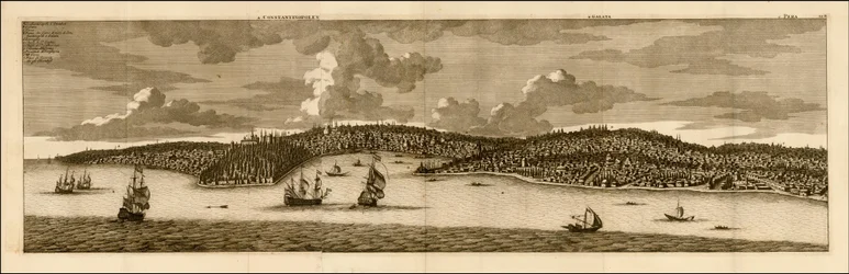 1698 års vy över Konstantinopel av Cornelis De Bruyn