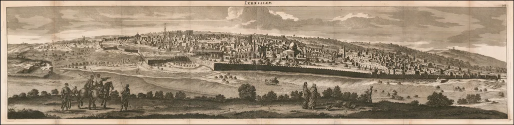 1698 års vy över Jerusalem av Cornelis De Bruyn