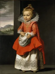 Porträtt av konstnärens dotter, Magdalena de Vos, ca 1623-24 (olja på duk)