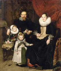 Självporträtt med familjen, 1621.