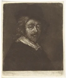 Porträtt av Frans Hals med hatt