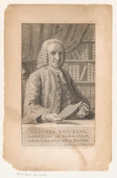 Porträtt av Johannes Enschedé Joannes Enschede, typgrundare och boktryckare (titel på objekt)