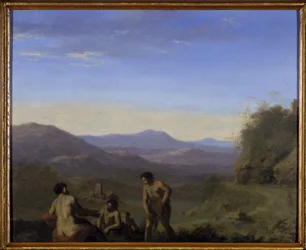 Arkadiskt landskap (olja på koppar)