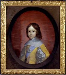Porträtt av William III av Orange Nassau (1650-1702) (William III av England), barn (William III, Prince of Orange, som barn) - Målning av Cornelis Janssens van Ceulen (1593-1661), olja på trä