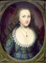 Porträtt av en kvinna som heter Mary, grevinna av Pembroke, 1619
