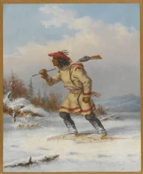 Efter älgen, ca 1860