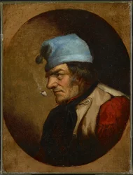 Habitant with Blue Tuque and Pipe, c.1855 (olja på duk)