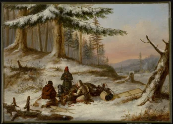Älgjägare, ca 1859 (olja på duk)