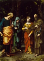 De heliga Peter, Marta, Maria Magdalena och Leonard, ca. 1515.