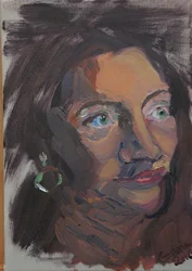 okänd sitter