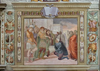 Presentation av ett projekt för kungen, ca 1589-94 (fresco)