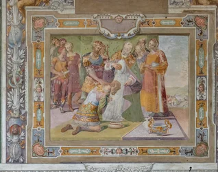 Cykeln med Godfrey av Bouillons gärningar vid erövringen av Jerusalem, ca 1589-94 (fresco)