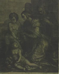Den heliga familjen med Saint John, ca. 1710-1715.