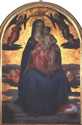 Madonna och barn (tempera på panel)