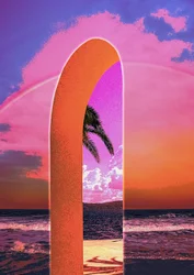 Pink Sky Beach-bågen