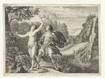 Apollo jagar Daphne Metamorphoses of Ovid (serietitel)