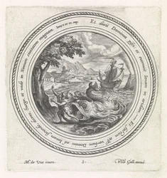 Fisken spyr ut Jona på landet History of Jonah (serietitel)