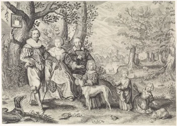 Porträtt av Guy Michel Lejay och hans familj