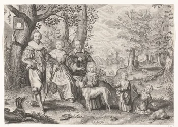 Porträtt av Guy Michel Lejay och hans familj