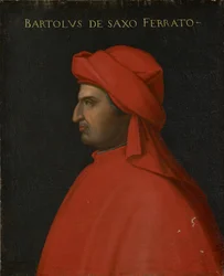 Porträtt av Bartolo da Sassoferrato, ca 1560