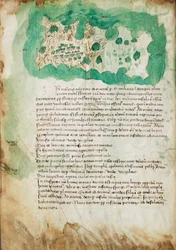 Karta över Paxos, ca 1420 (pergament)