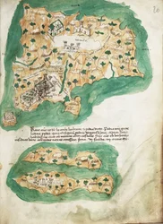 Naxos kartor i pergament, ca 1420 (pergament)