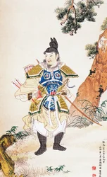 Samurajer, ukiyo-e konsttryck, Tosa-skola, träsnitt, japansk civilisation, Edo-period
