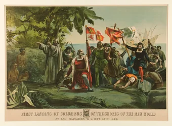 Columbus första landning på den nya världens stränder