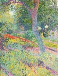 In the Garden of Pretzfeld Castle, c.1903 (olja på kort)