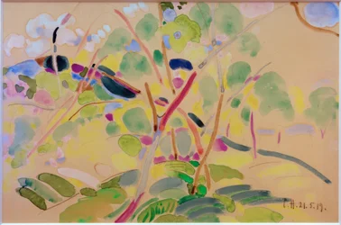 Landskap med träd nära Pretzfeld