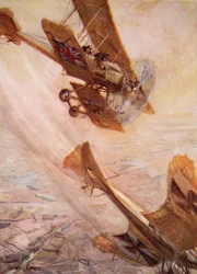 Illustration från "Berättat i hyddorna": The YMCA Gift Book", publicerad 1916.