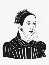 Mary Queen of Scots, 2017 (tuschpenna på papper)
