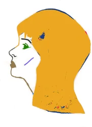 Yellow Head,2017 (tuschpenna på papper)