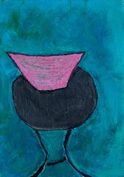 Abstrakt rosa figur
