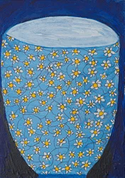 Blå Daisy-vas
