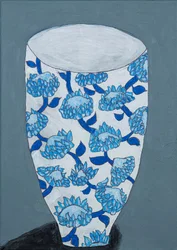 Blå blomvas