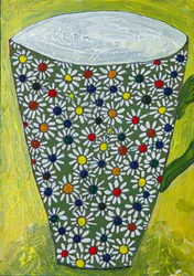 Färgglad Daisy-tekopp