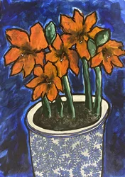 Ljusa orange blommor