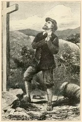 Christian before the cross" från "The Pilgrim