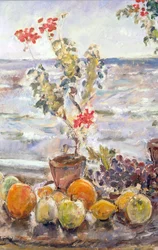 Pelargoner och frukt, Robin Hood