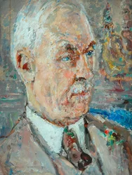 Professor Frederick Brown, ca 1920 (olja på pannå)