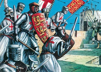 Kung Rikard I stormar Acres murar