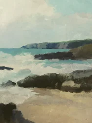 Stenig strand