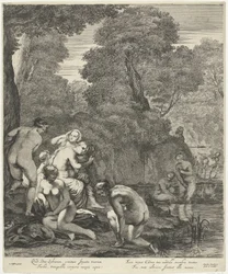Diana och hennes nymfer upptäcktes av Actaeon