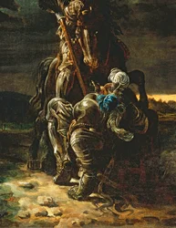 Och i den första karriären de sprang, föll alfinriddaren Horse and Man
