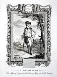 Major John Andre, avliden generaladjutant för den brittiska armén i Nordamerika, graverad av Thomas Cook (1744-1818) c.1785 (gravyr)