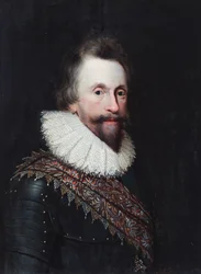 Porträtt av Henry Wriothesley, 3:e earlen av Southampton (olja på pannå)